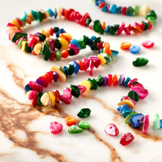 12 Pack: Dyed Shell Chip Bead Mix by Bead Landing™